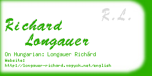 richard longauer business card